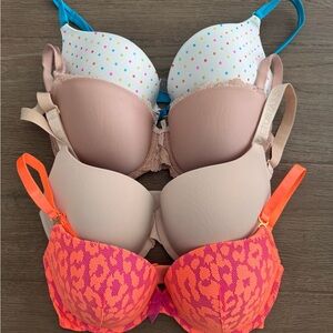 Colorful Bra Set with Polka Dots and Leopard Print